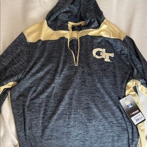 Colosseum GT Navy/Grey and Gold Quarter-Zip Hoodie NWT Sz XL Kid’s 20
